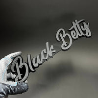 1PC Black Betty 3D Acrylic Badge - Car Truck Emblem Fender Sticker