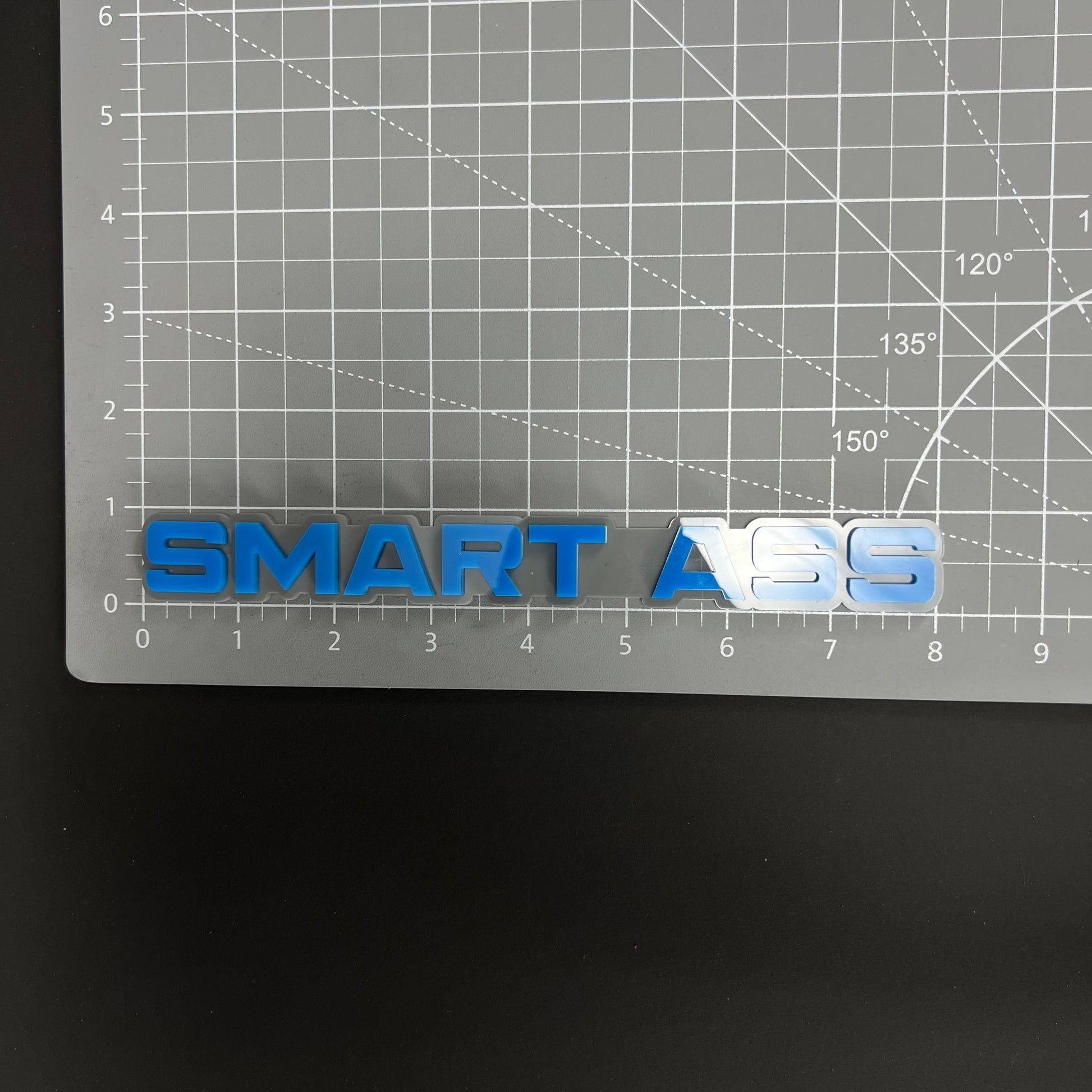 1PC SMART ASS 3D Acrylic Badge - Car Truck Emblem Fender Tailgate Trunk Sticker