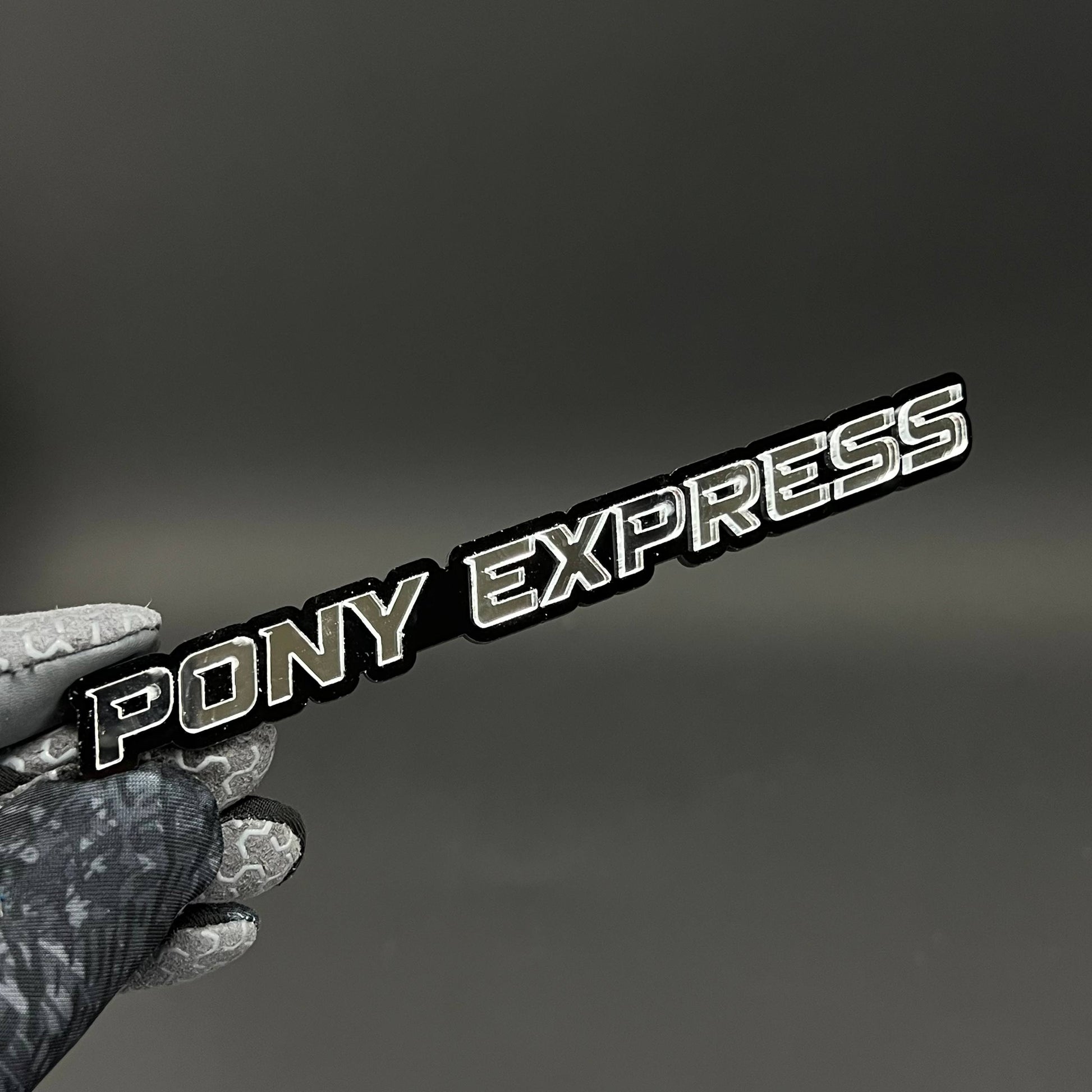 1PC PONY EXPRESS 3D Acrylic Badge - Car Truck Emblem Fender Sticker