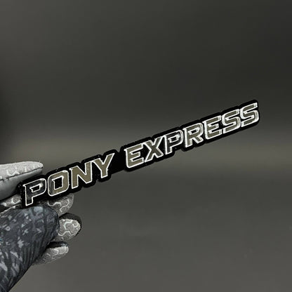 1PC PONY EXPRESS 3D Acrylic Badge - Car Truck Emblem Fender Sticker