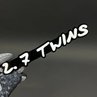 1PC 2.7 TWINS 3D Acrylic Badge - Car Truck Emblem Fender Tailgate Trunk Sticker