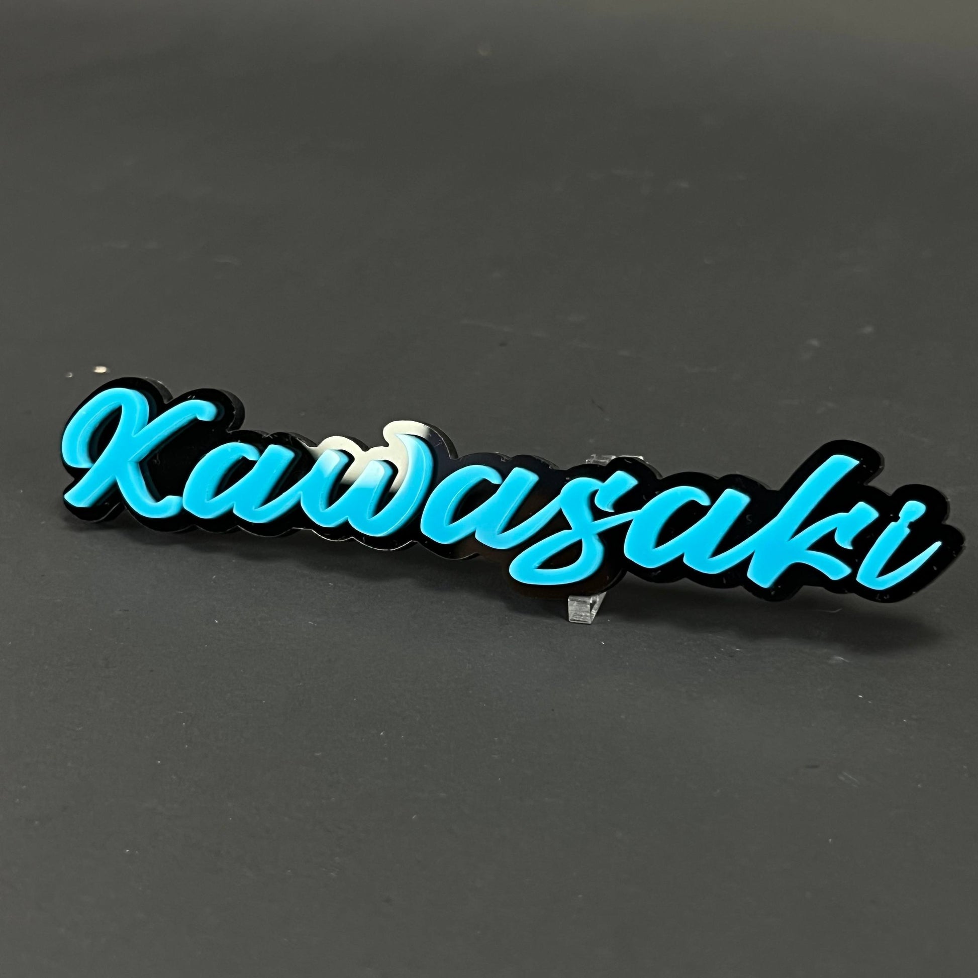 1PC Kawasaki 3D Acrylic Badge - Car Truck Emblem Fender Tailgate Trunk Sticker