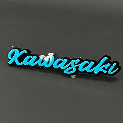 1PC Kawasaki 3D Acrylic Badge - Car Truck Emblem Fender Tailgate Trunk Sticker