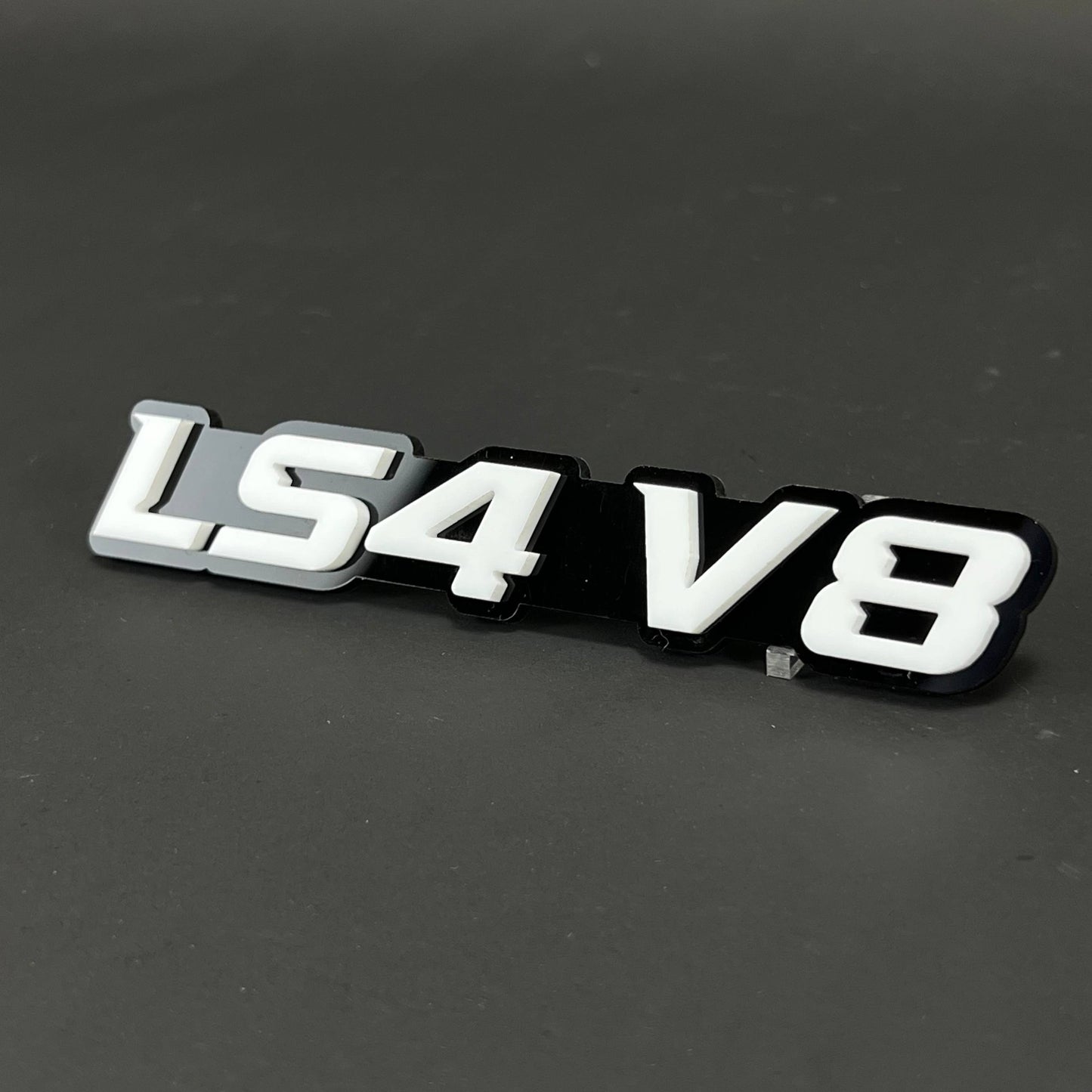 1PC LS4 V8 3D Acrylic Badge - Car Truck Emblem Fender Tailgate Trunk Sticker