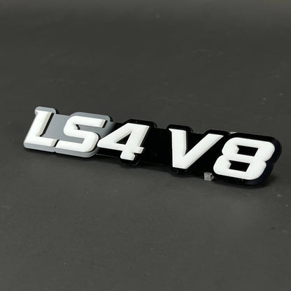 1PC LS4 V8 3D Acrylic Badge - Car Truck Emblem Fender Tailgate Trunk Sticker