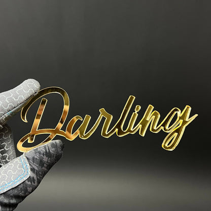 1PC Darling 3D Acrylic Badge - Car Truck Emblem Fender Tailgate Trunk Sticker