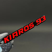 1PC KIAROS 93 3D Acrylic Badge - Car Truck Emblem Fender Tailgate Trunk Sticker