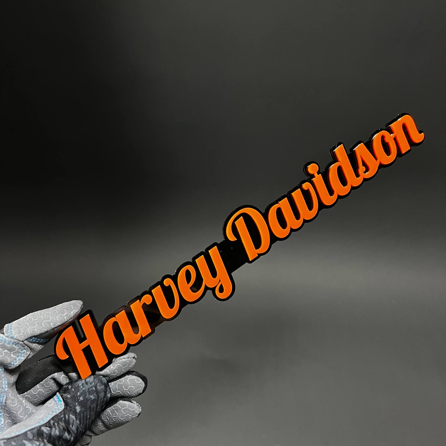 1PC Harvey Davidson 3D Acrylic Badge - Car Truck Emblem Fender Sticker