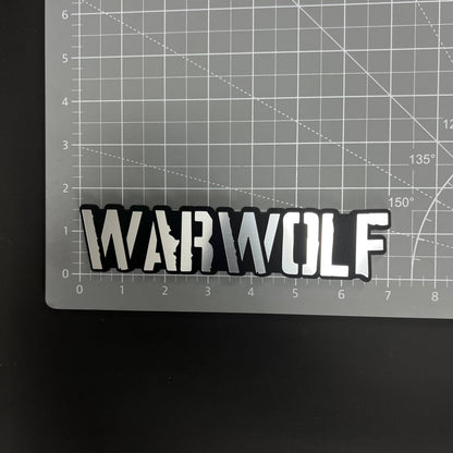 1PC WARWOLF 3D Acrylic Badge - Car Truck Emblem Fender Tailgate Trunk Sticker