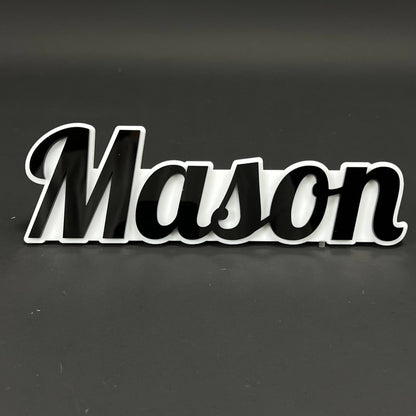 1PC Mason 3D Acrylic Badge - Car Truck Emblem Fender Tailgate Trunk Sticker