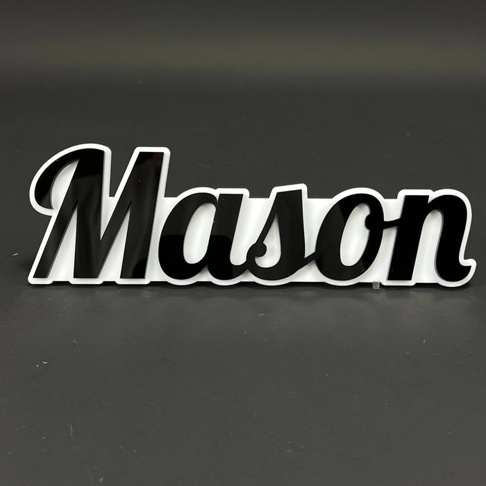 1PC Mason 3D Acrylic Badge - Car Truck Emblem Fender Tailgate Trunk Sticker