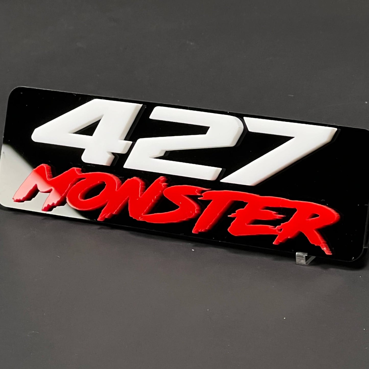 1PC 427 MONSTER 3D Acrylic Badge - Car Truck Emblem Fender Sticker