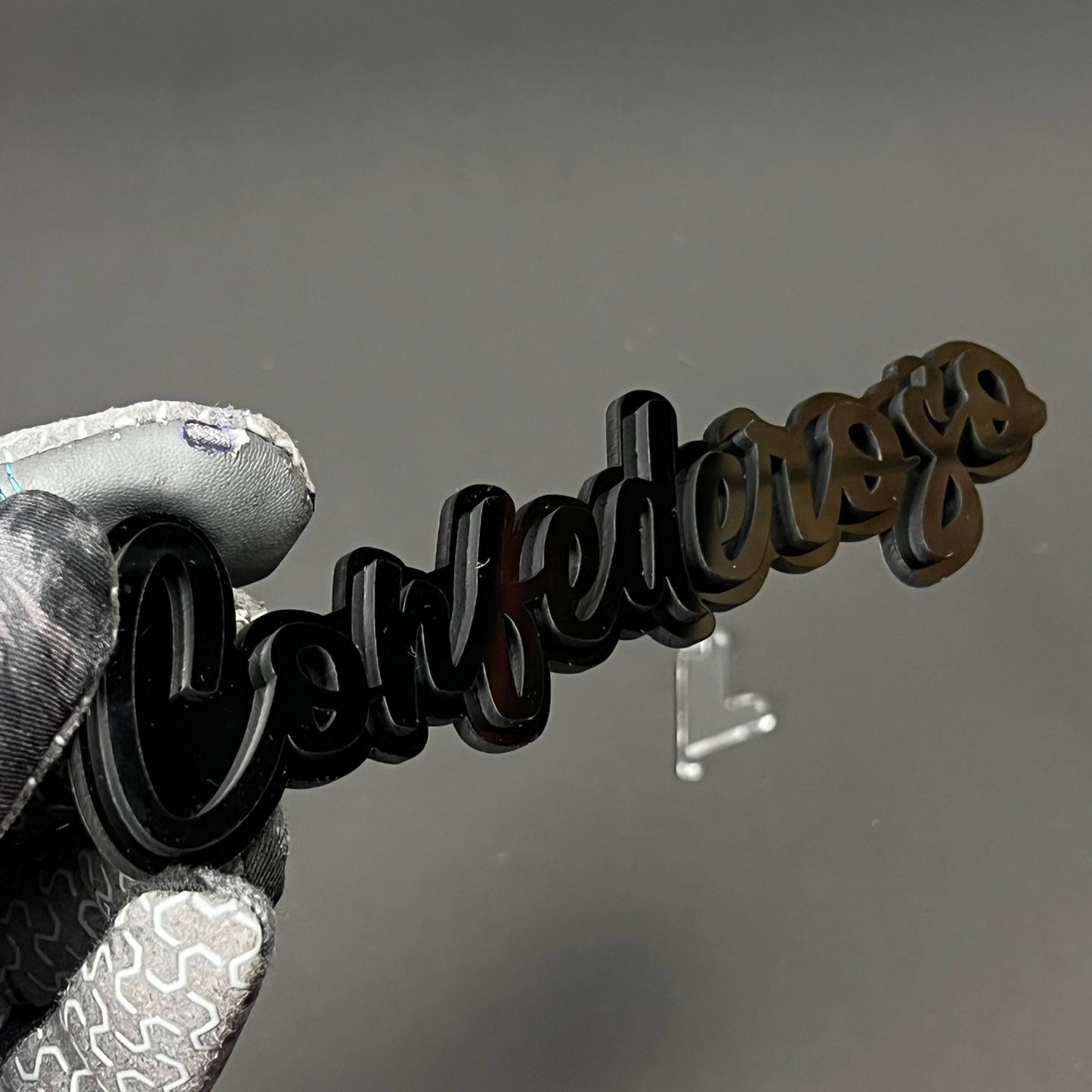 1PC Confederoso 3D Acrylic Badge - Car Truck Emblem Fender Sticker