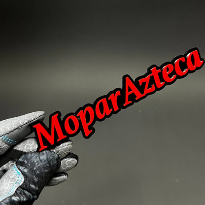 1PC MoparAzteca 3D Acrylic Badge - Car Truck Emblem Fender Sticker
