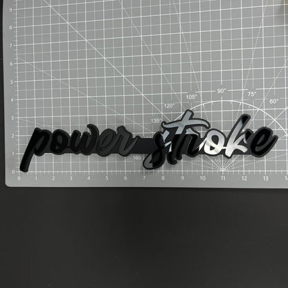 1PC power stroke 3D Acrylic Badge - Car Truck Emblem Fender Sticker