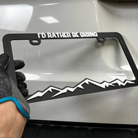 1PC I'D RATHER BE SKIING 3D Acrylic Badge - Car Truck Emblem Fender Sticker
