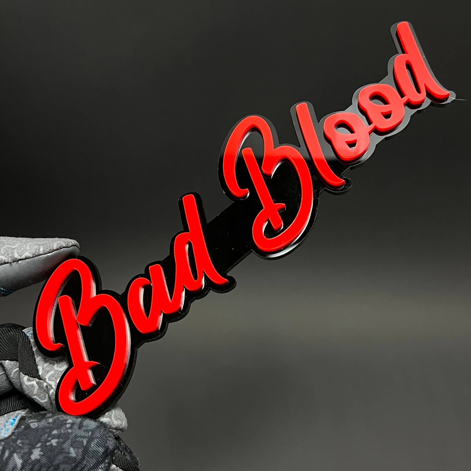 1PC Bad Blood 3D Acrylic Badge - Car Truck Emblem Fender Tailgate Trunk Sticker