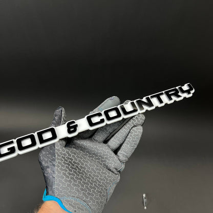 1PC GOD & COUNTRY 3D Acrylic Badge - Car Truck Emblem Fender Sticker