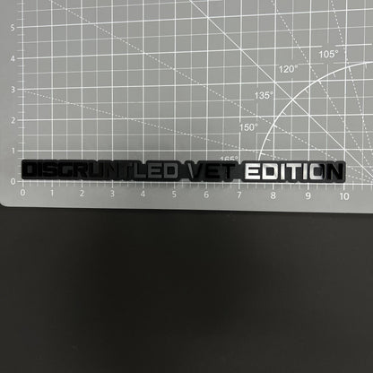 1PC DISGRUNTLED VET EDITION 3D Acrylic Badge - Car Truck Emblem Fender Sticker