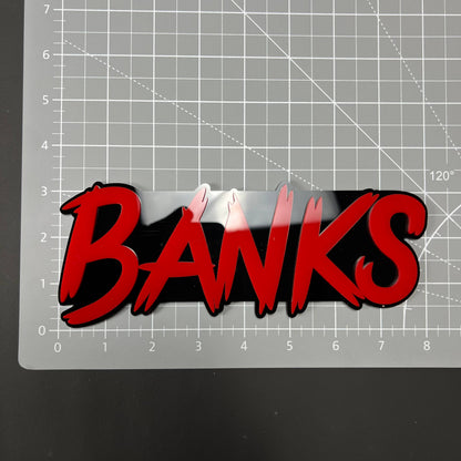 1PC BANKS 3D Acrylic Badge - Car Truck Emblem Fender Tailgate Trunk Sticker