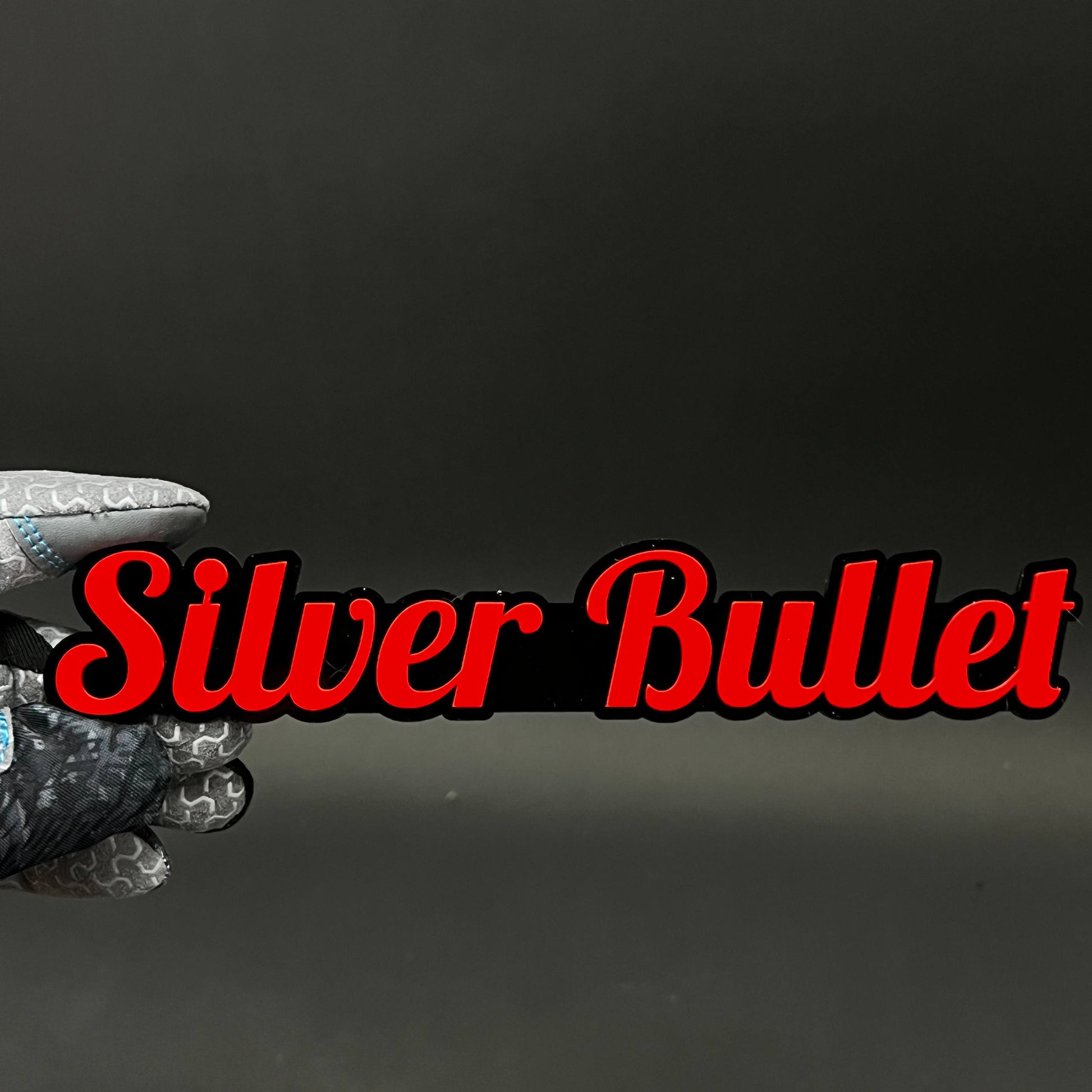 1PC Silver Bullet 3D Acrylic Badge - Car Truck Emblem Fender Sticker