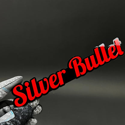 1PC Silver Bullet 3D Acrylic Badge - Car Truck Emblem Fender Sticker