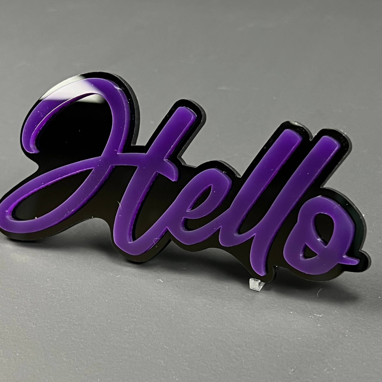 1PC Hello 3D Acrylic Badge - Car Truck Emblem Fender Tailgate Trunk Sticker