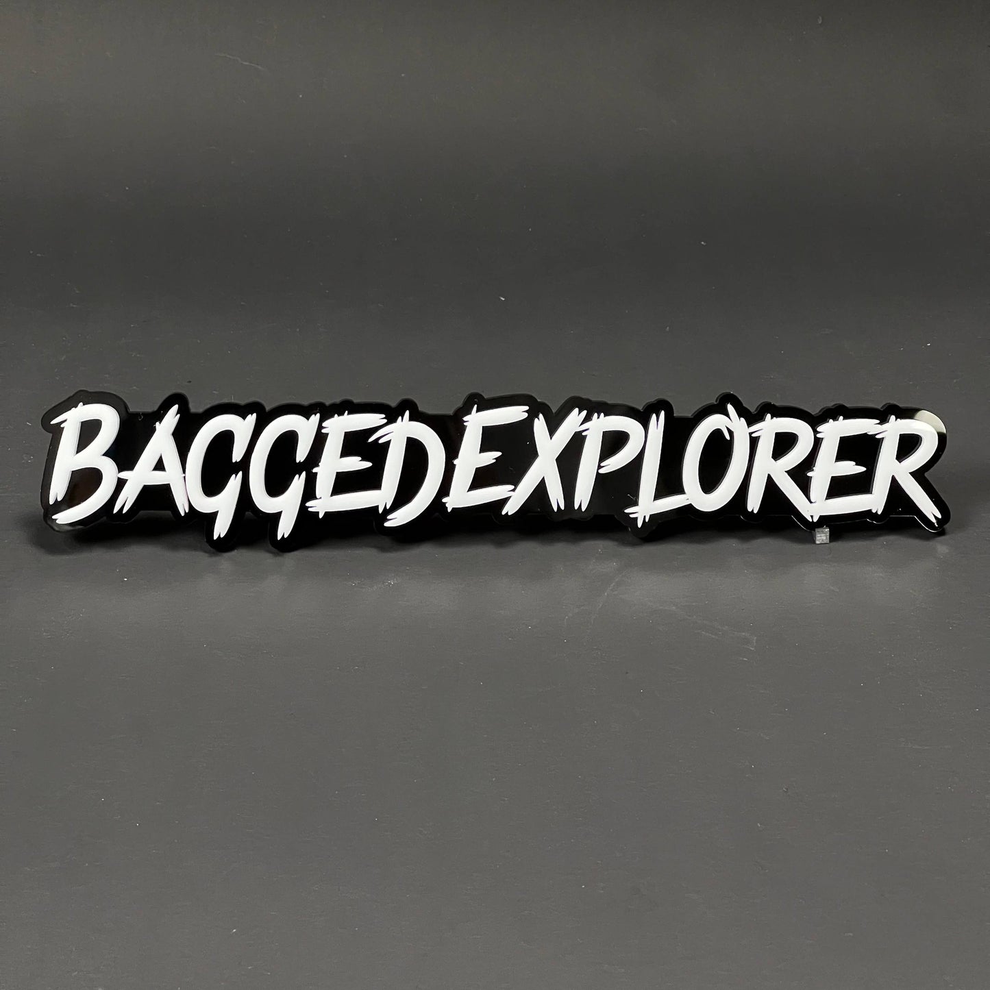 1PC BAGGEDEXPLORER 3D Acrylic Badge - Car Truck Emblem Fender Sticker