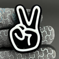 1PC Peace Hand 3D Acrylic Badge - Car Truck Emblem Fender Tailgate Trunk Sticker