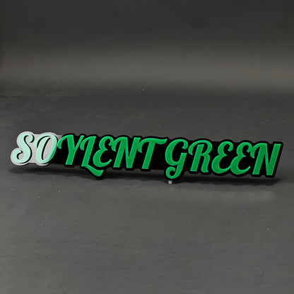 1PC SOYLENT GREEN 3D Acrylic Badge - Car Truck Emblem Fender Sticker