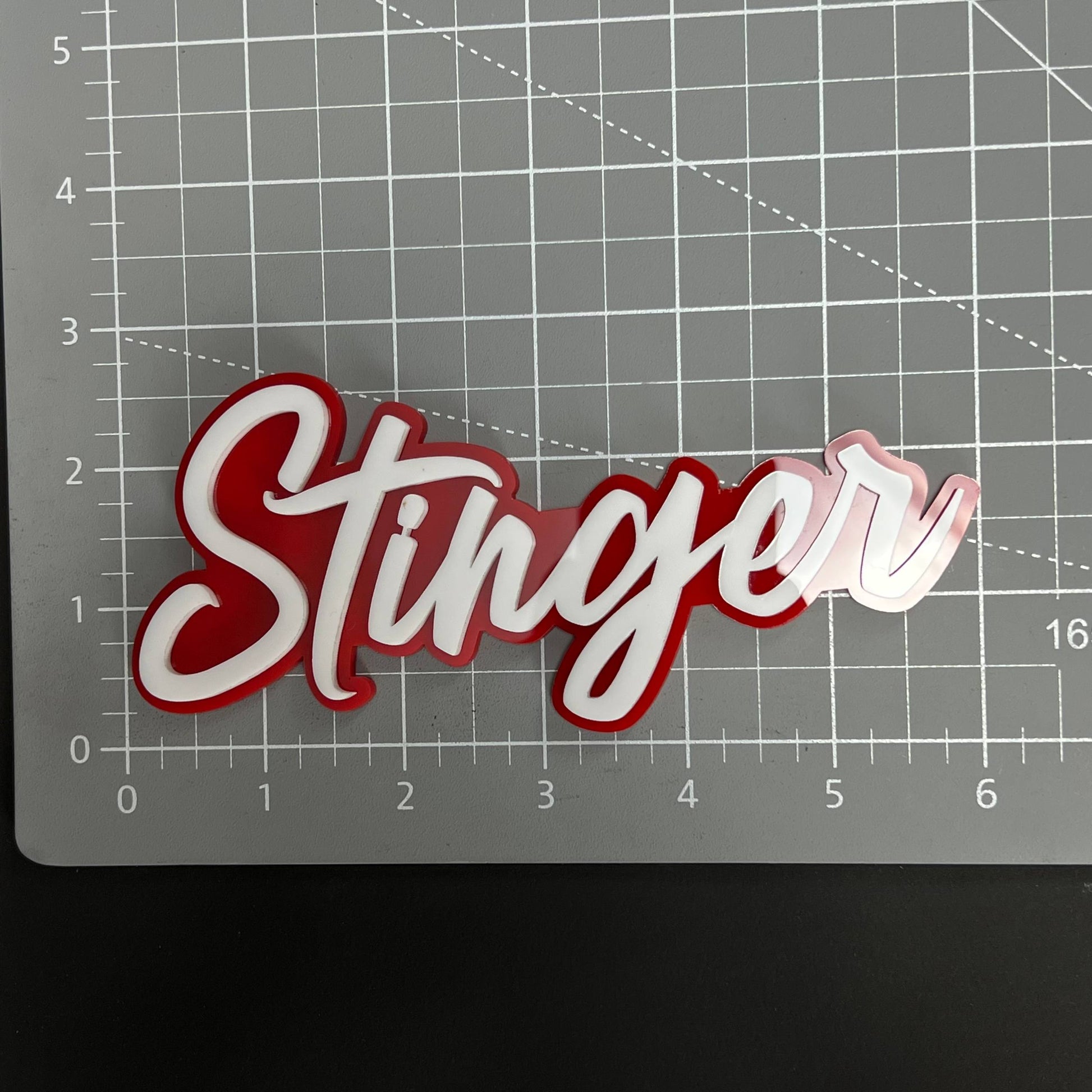 1PC Stinger 3D Acrylic Badge - Car Truck Emblem Fender Tailgate Trunk Sticker