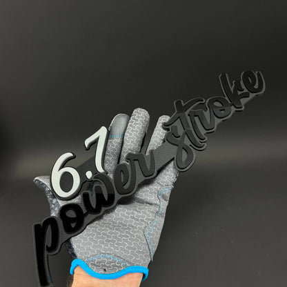1PC 6.7 power stroke 3D Acrylic Badge - Car Truck Emblem Fender Sticker