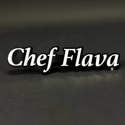 1PC Chef Flava 3D Acrylic Badge - Car Truck Emblem Fender Tailgate Trunk Sticker