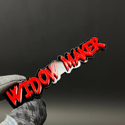 1PC WIDOW MAKER (Red) 3D Acrylic Badge - Car Truck Emblem Fender Sticker