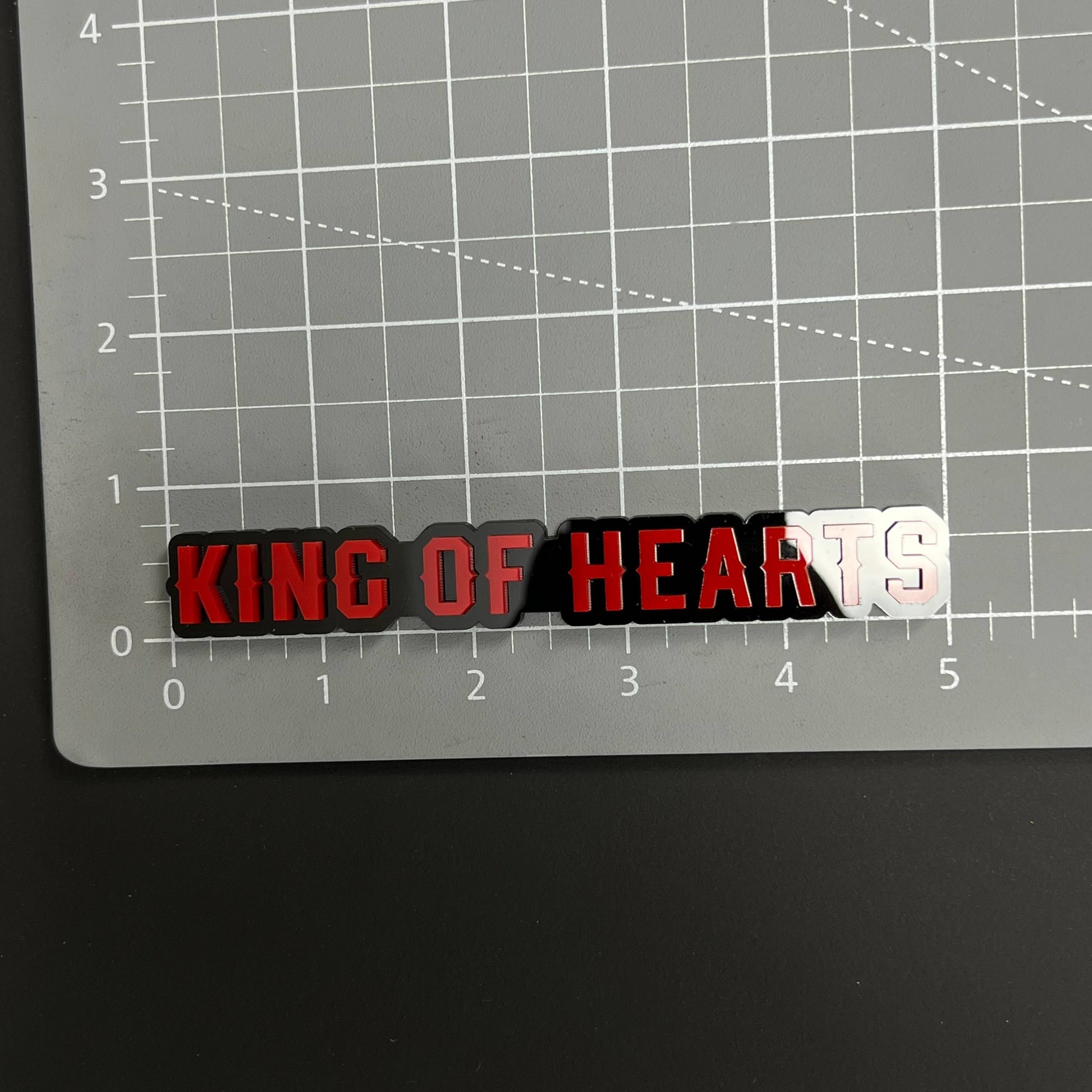 1PC KING OF HEARTS 3D Acrylic Badge - Car Truck Emblem Fender Sticker