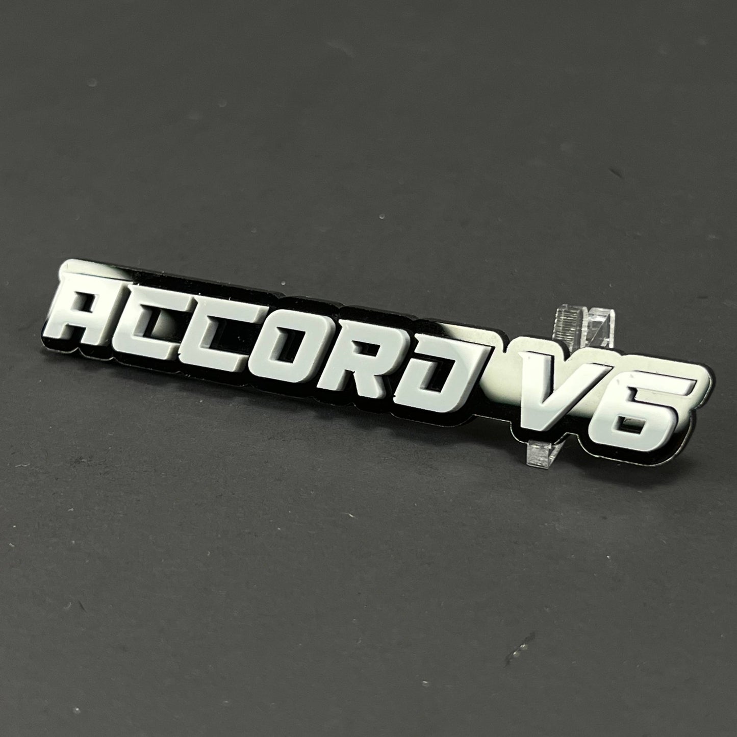1PC ACCORD V6 3D Acrylic Badge - Car Truck Emblem Fender Tailgate Trunk Sticker