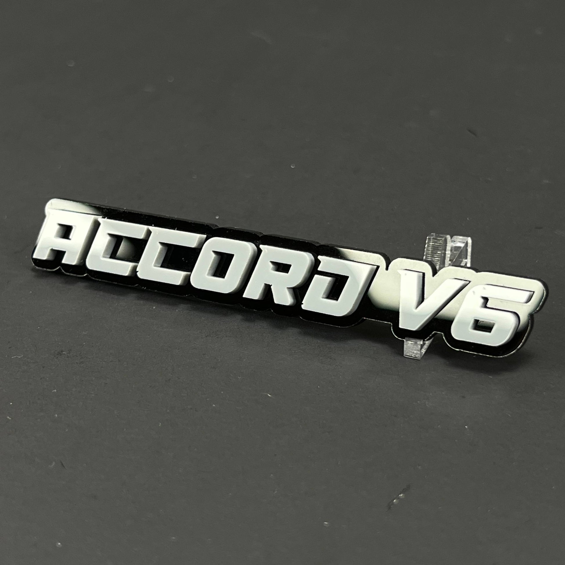 1PC ACCORD V6 3D Acrylic Badge - Car Truck Emblem Fender Tailgate Trunk Sticker