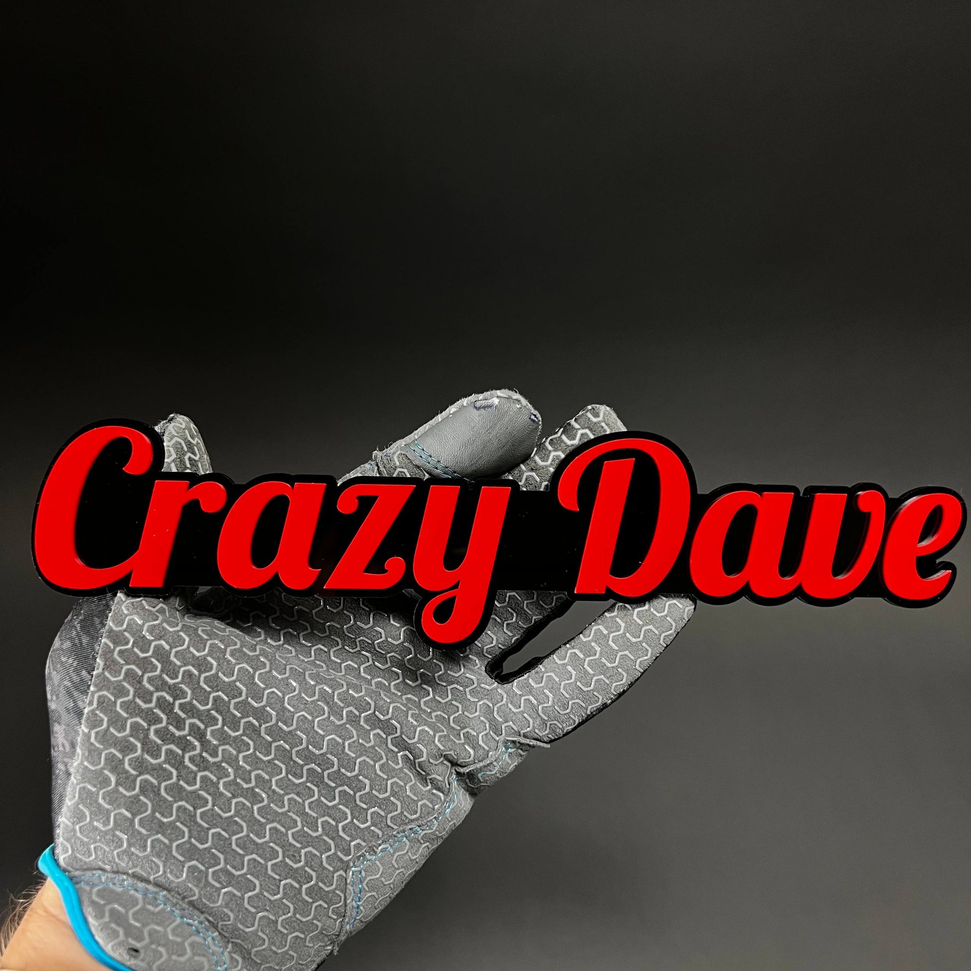 1PC Crazy Dave 3D Acrylic Badge - Car Truck Emblem Fender Tailgate Trunk Sticker
