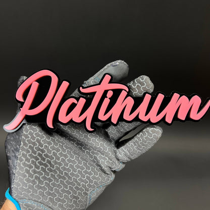 1PC Platinum 3D Acrylic Badge - Car Truck Emblem Fender Tailgate Trunk Sticker