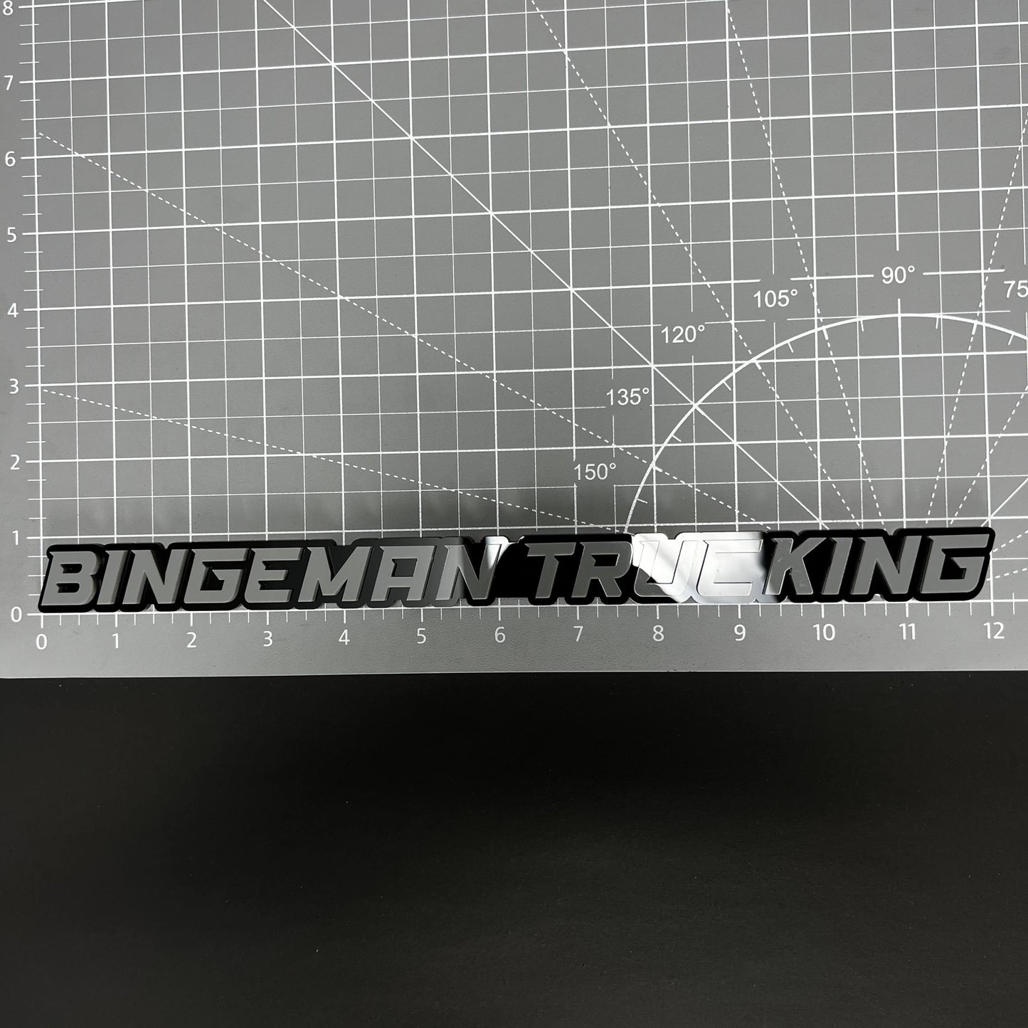 1PC BINGEMAN TRUCKING 3D Acrylic Badge - Car Truck Emblem Fender Sticker