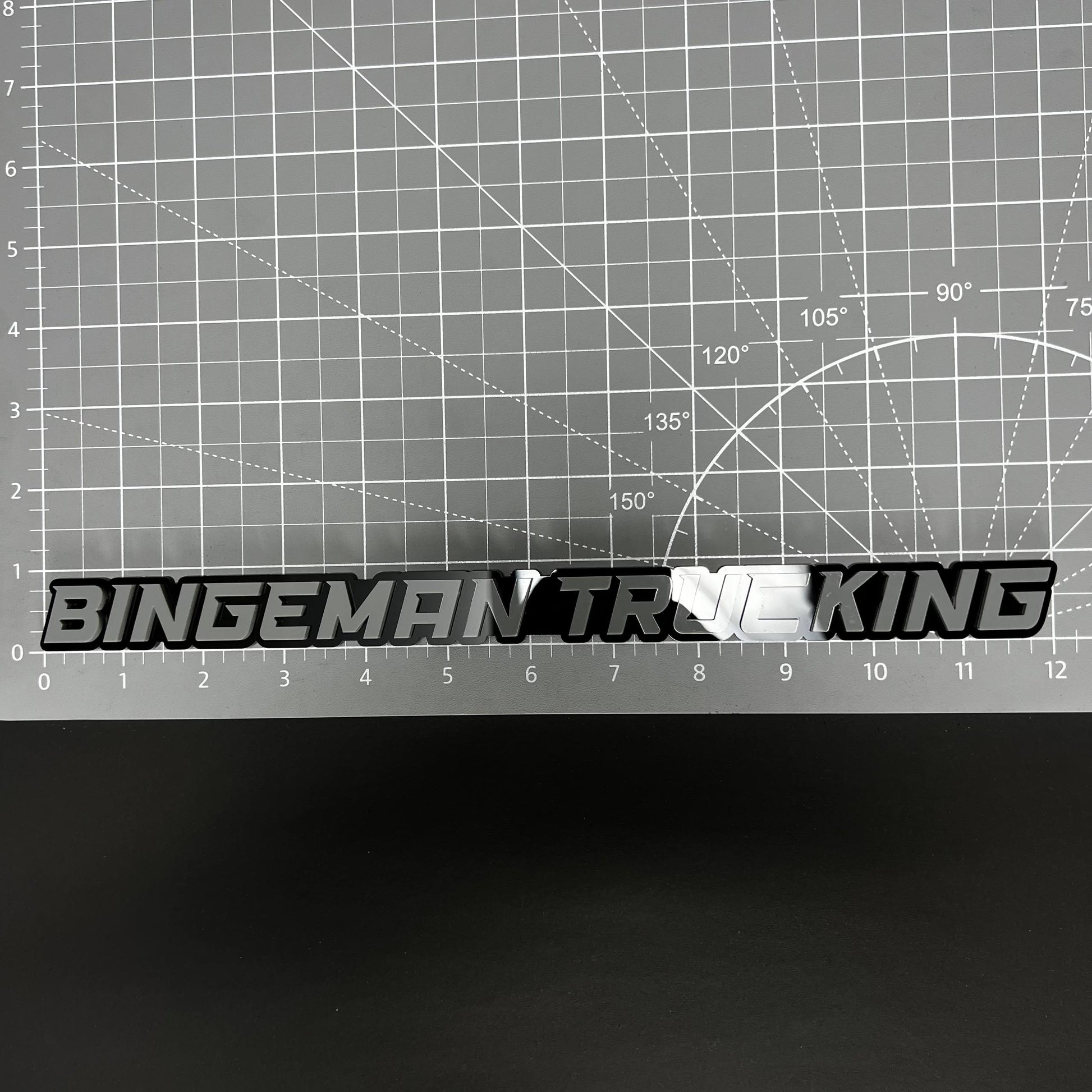 1PC BINGEMAN TRUCKING 3D Acrylic Badge - Car Truck Emblem Fender Sticker