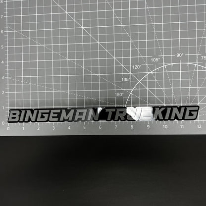 1PC BINGEMAN TRUCKING 3D Acrylic Badge - Car Truck Emblem Fender Sticker