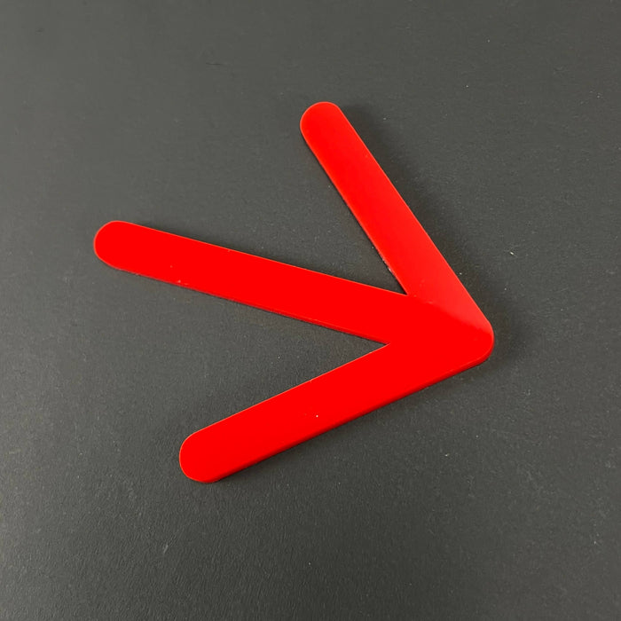 1PC Red Chevron 3D Acrylic Badge - Car Truck Emblem Fender Sticker