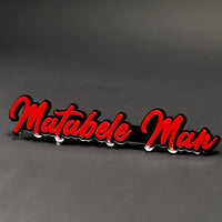 1PC Matabele Man 3D Acrylic Badge - Car Truck Emblem Fender Sticker