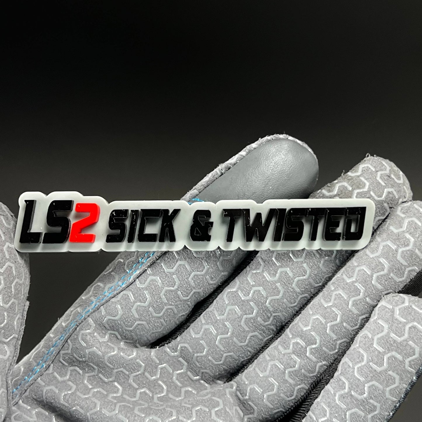1PC LS2 Sick & Twisted 3D Acrylic Badge - Car Truck Emblem Fender Sticker