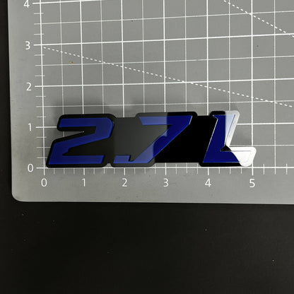 1PC 2.7L 3D Acrylic Badge - Car Truck Emblem Fender Tailgate Trunk Sticker