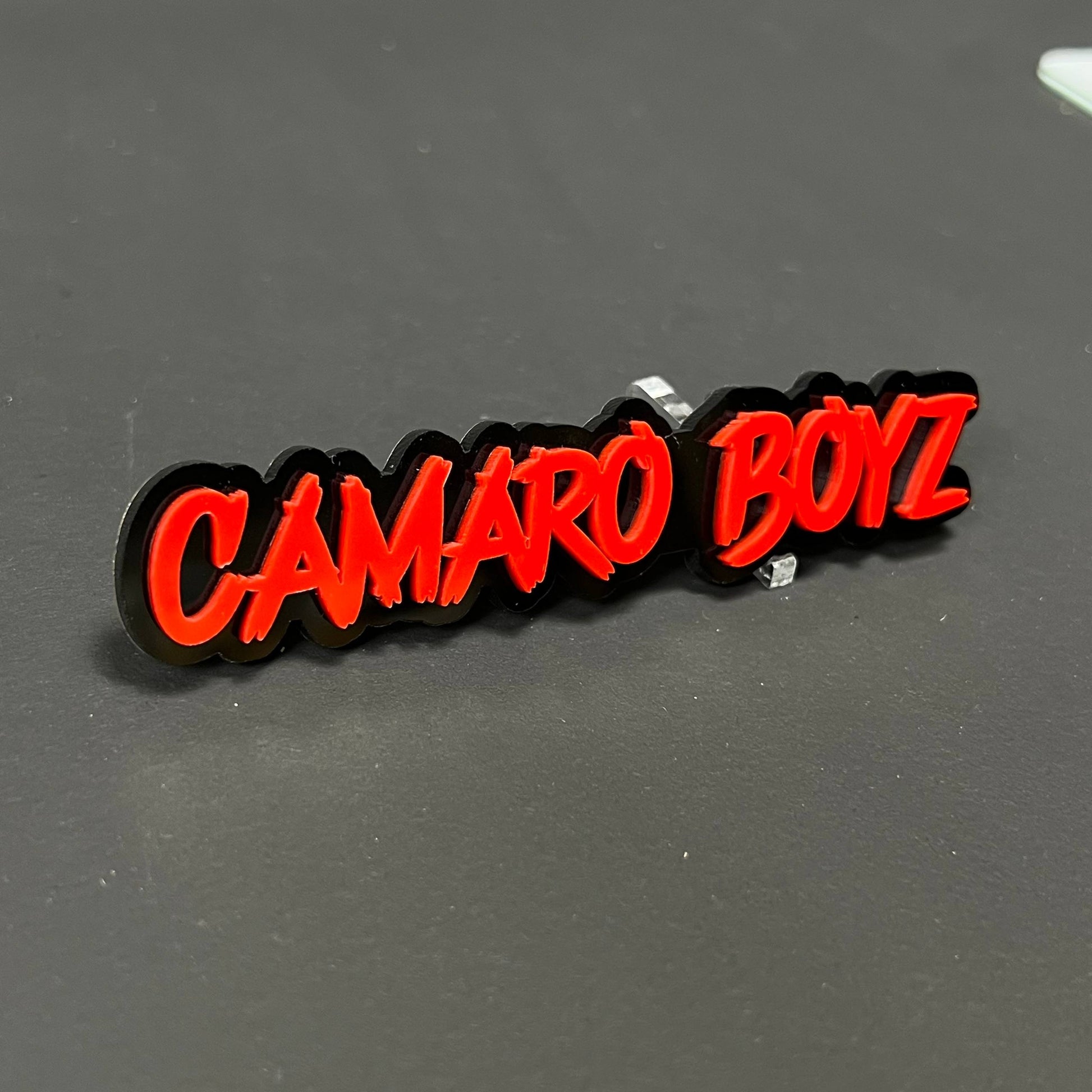1PC CAMARO BOYZ 3D Acrylic Badge - Car Truck Emblem Fender Sticker