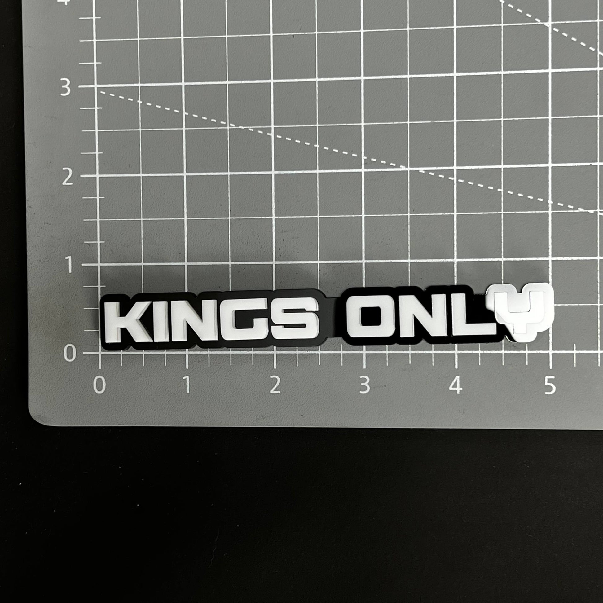 1PC KINGS ONLY 3D Acrylic Badge - Car Truck Emblem Fender Tailgate Trunk Sticker