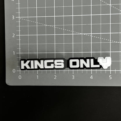 1PC KINGS ONLY 3D Acrylic Badge - Car Truck Emblem Fender Tailgate Trunk Sticker