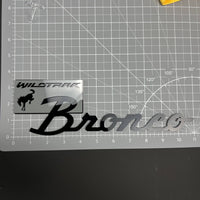 1PC Bronco Wildtrak (Silver) 3D Acrylic Badge - Car Truck Emblem Fender Tailgate Trunk Sticker